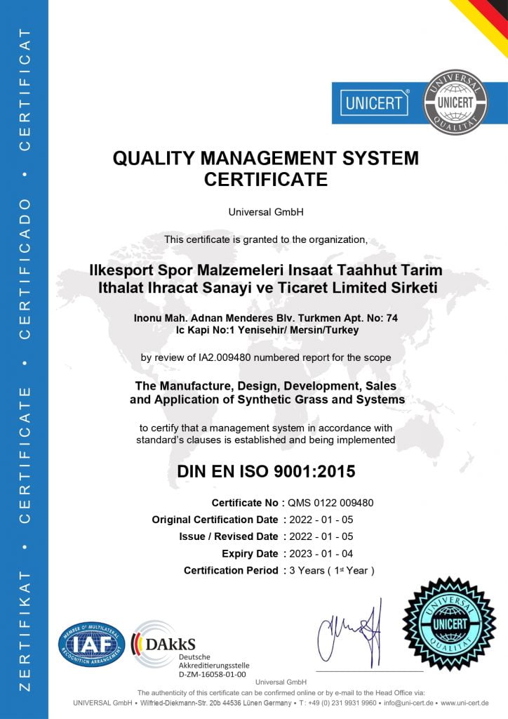 iso 9001 certificate
